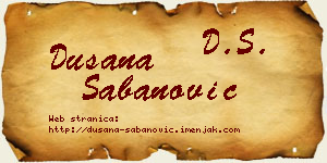 Dušana Šabanović vizit kartica